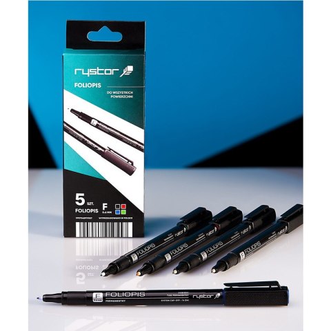 Foliopisy permanentne Rystor FF-6 0.6mm 4 kolory 5szt