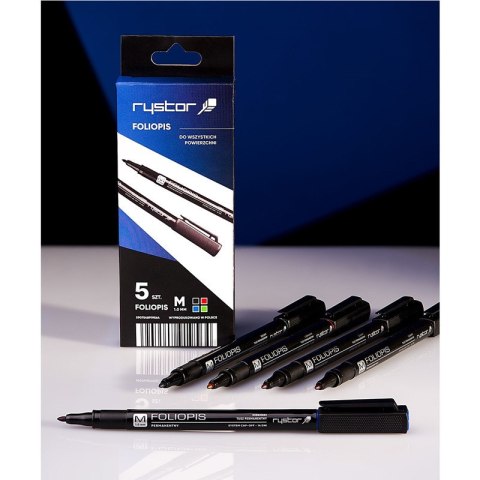 Foliopisy permanentne Rystor FM-10 1.0mm 4 kolory 5szt