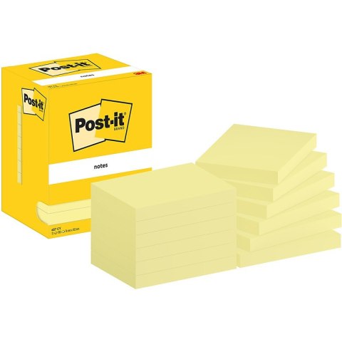 Karteczki Post-it 76x102mm 657szt żółte (12x100)