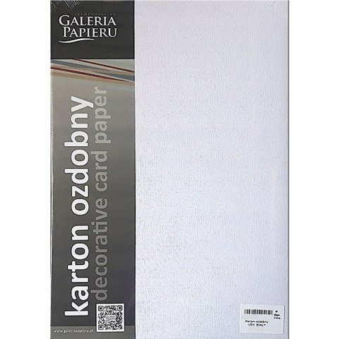 Karton ozdobny Galeria Papieru A4/220g Len biały 20szt