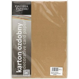 Karton ozdobny Galeria Papieru A4/230g Kraft ciemnobeżowy 20szt