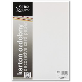 Karton ozdobny Galeria Papieru A4/240g Płótno biały 20szt