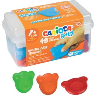 Kredki świecowe Carioca Baby Teddy 48 kolorów