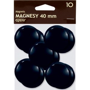 Magnesy do tablic Grand śr.40mm czarne 10szt