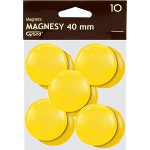 Magnesy do tablic Grand śr.40mm żółte 10szt
