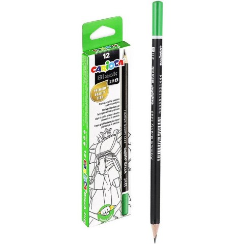 Ołówki techniczne Carioca 2H czarne 12szt