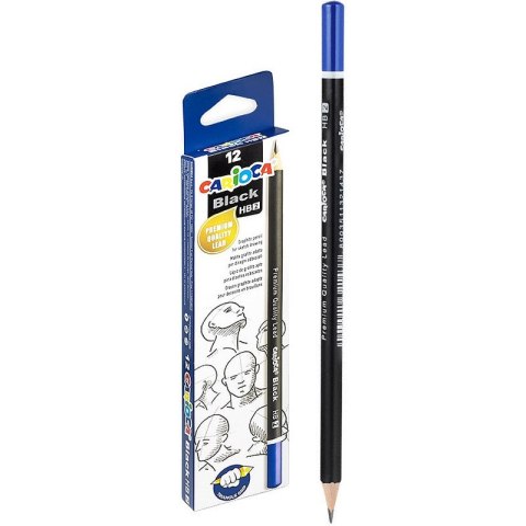 Ołówki techniczne Carioca HB czarne 12szt