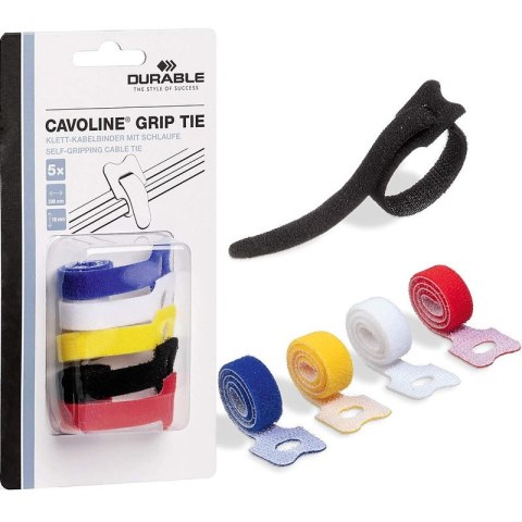 Opaski do kabli Durable Cavoline Grip Tie 10x200mm mix kolorów (5)
