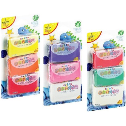Plastelina Carioca Plasty 180g 3 kolory
