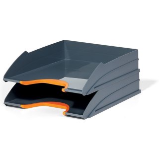 Półka na dokumenty Durable Varicolor A4 szaro-pomarańczowa 2szt