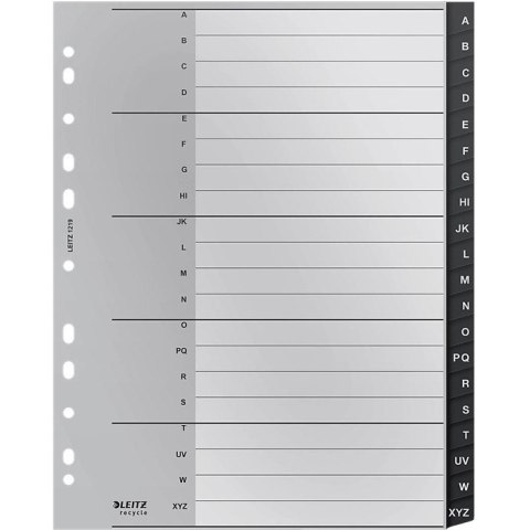 Przekładki PP Leitz Recycle A4 Maxi A-Z czarne