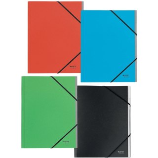 Teczka PP z gumką Leitz Recycle A4 6 przekładek niebieska