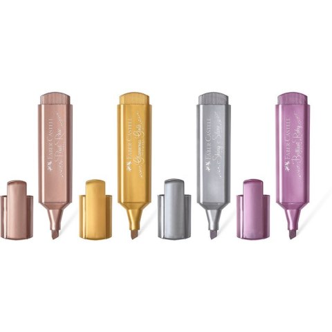 Zakreślacz Faber-Castell 1546 metaliczny srebrny