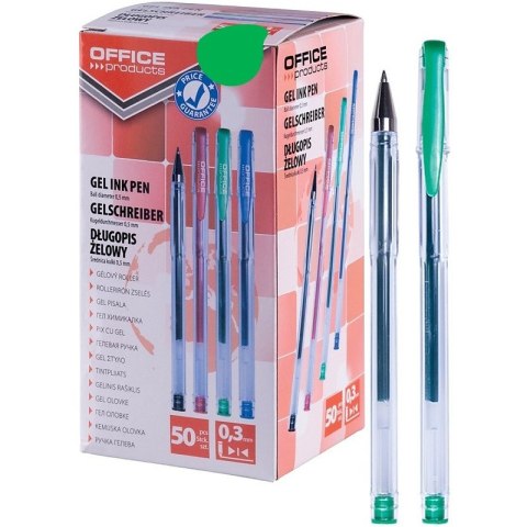 Długopisy żelowe Office Products Classic 0.5mm zielony
