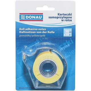 Karteczki w rolce Donau 50mm/10m jasnożółte