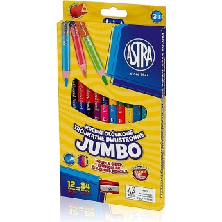 Kredki ołówkowe Astra Jumbo dwustronne trójkątne 2