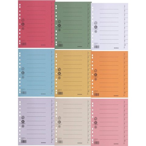 Przekładka DONAU, karton, A4, 235x300mm, 1-10, 1 k