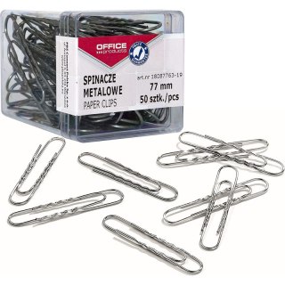 Spinacze metalowe OFFICE PRODUCTS, 77mm, w pudełku
