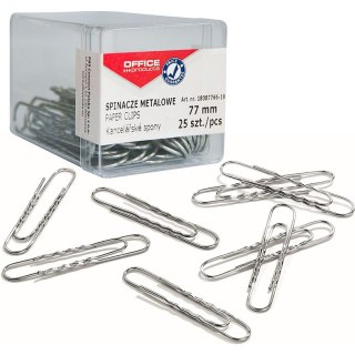 Spinacze metalowe OFFICE PRODUCTS, 77mm, w pudełku