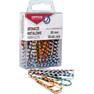 Spinacze metalowe OFFICE PRODUCTS Zebra, powlekane