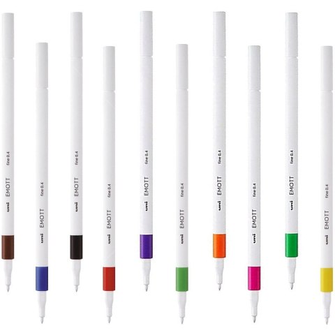 Cienkopis Uni Emott 0.4mm pomarańczowy