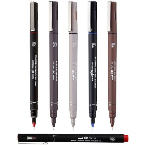 Cienkopis kreślarski Uni Pin-200 0.1mm sepia