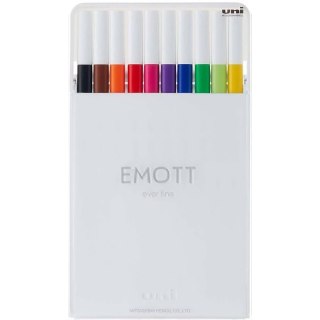 Cienkopisy Uni Emott No.1 0.4mm 10 kolorów