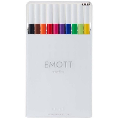 Cienkopisy Uni Emott No.1 0.4mm 10 kolorów