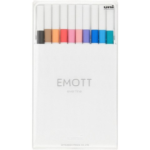 Cienkopisy Uni Emott No.2 0.4mm 10 kolorów