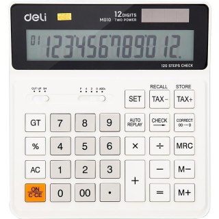 Kalkulator Deli M01010 biały