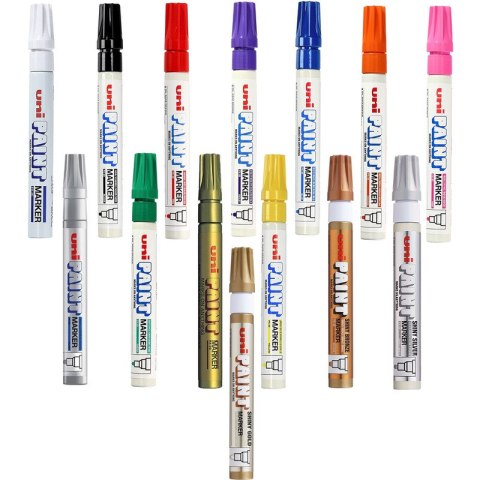 Marker olejowy Uni PX-20 błyszczący srebrny