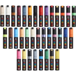 Marker z farbą plakatową Uni POSCA PC-8K fluo żółt