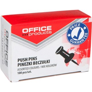 Pinezki do tablic Office Products mix kolorów (100)