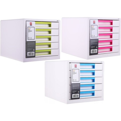 Pojemnik 5 szuflad Deli Rio biało-zielony