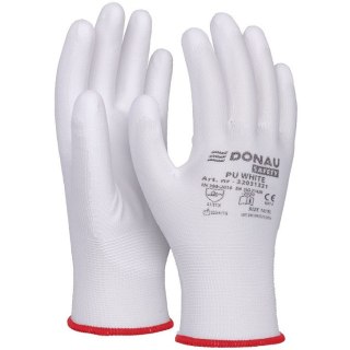 Rękawice Donau Safety PU White rozm.7 białe