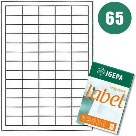 ETYKIETY A4 IGEPA 38,1*21,2mm BIAŁE (100)