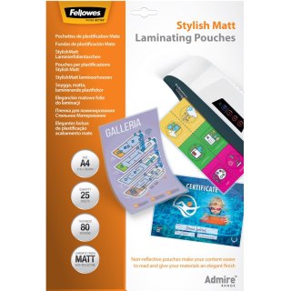 Folia laminacyjna Fellowes A4/80µm matowa 25szt