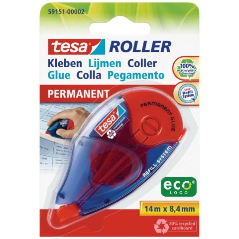 Tesa Roller - klej w taśmie 8,4 mm × 14 m, permanentny
