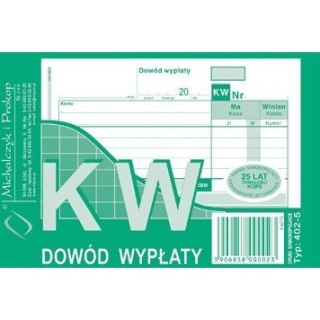 KW - DOWÓD WYPŁATY A6 (WIELOKOPIA)