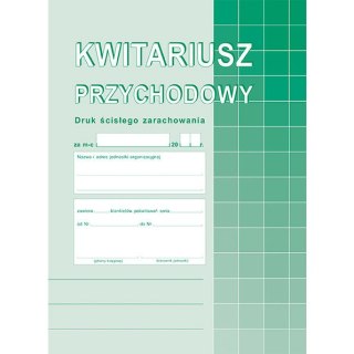 KWITARIUSZ PRZYCHODOWY NUMEROWANY A5 (O+2K)