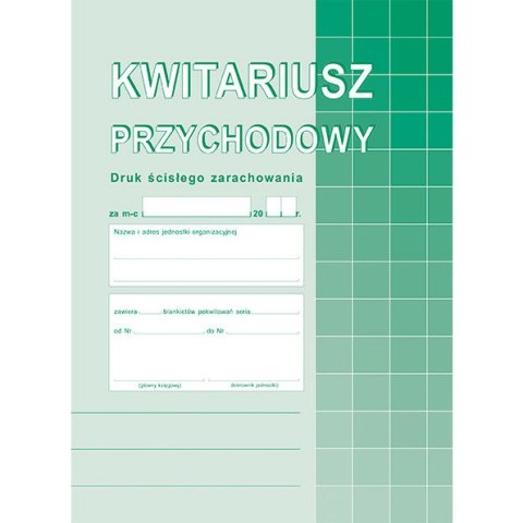 KWITARIUSZ PRZYCHODOWY NUMEROWANY A5 (O+2K)