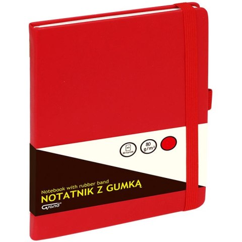 Notatnik Grand A5/80k kratka czerwony
