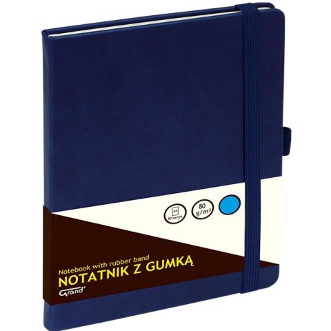 Notatnik Grand A5/80k kratka granatowy