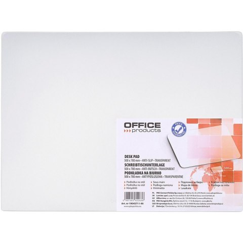 Podkład na biurko Office Products 50x70cm transparentny