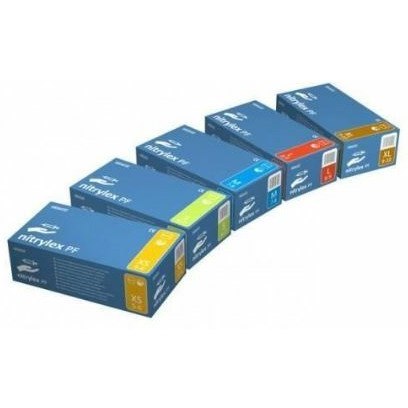 Rękawice nitrylowe Maxter Blue rozmiar M (100)