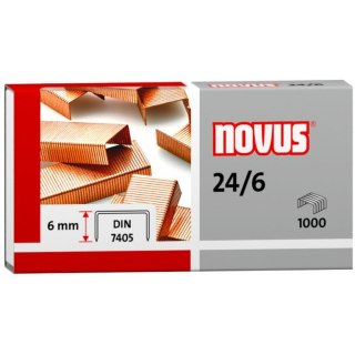 ZSZYWKI NOVUS 24/6 MIEDZIOWANE (1000)