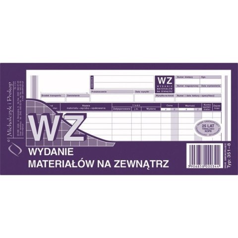 WYDANIE MATERIAŁÓW NA ZEWNĄTRZ 1/3 A4 (WIELOKOPIA)