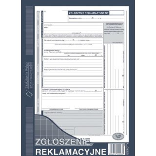 ZGŁOSZENIE REKLAMACYJNE A4 (O+2K)